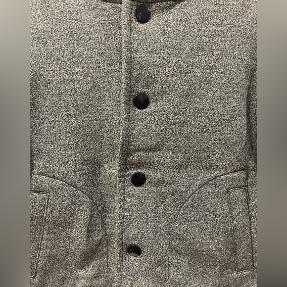 Joe Fresh Baseball Jacket Coat Gray Blue Snap Button - NWT - Picture 2 of 6